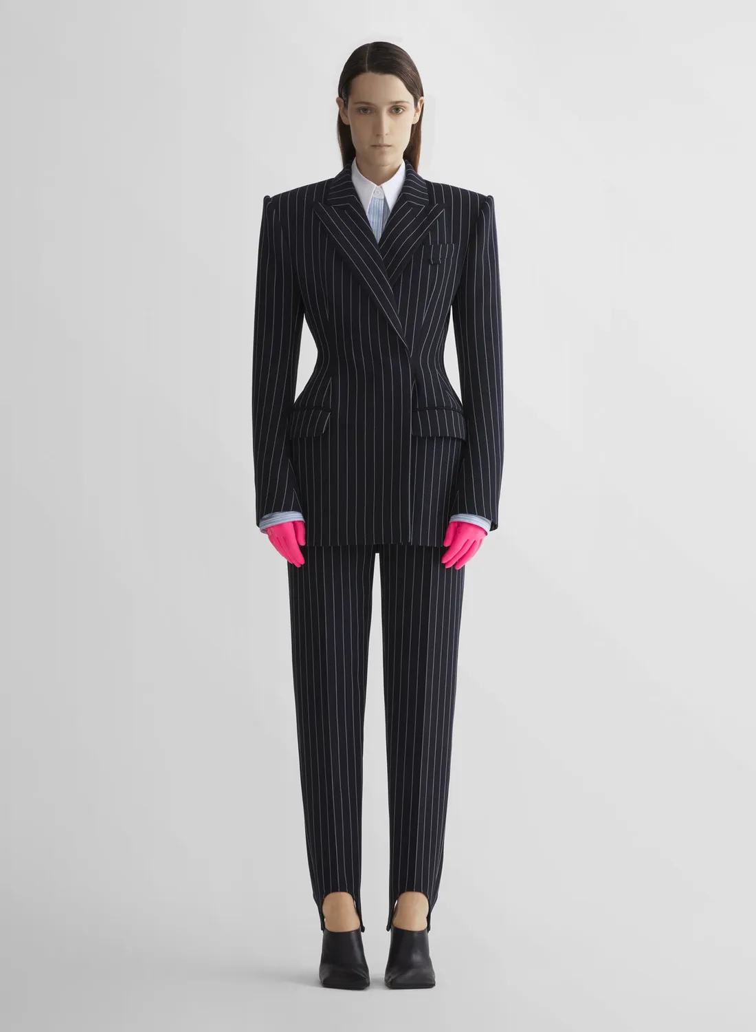 Mugler Cigarette Stirrup Hose Hahnentritt