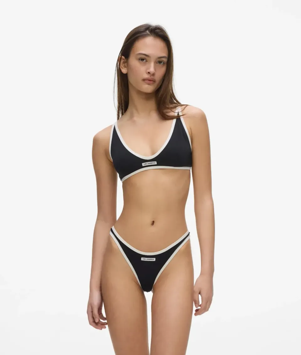Karl Lagerfeld Monochrome Triangle Bra Lyocell-BH