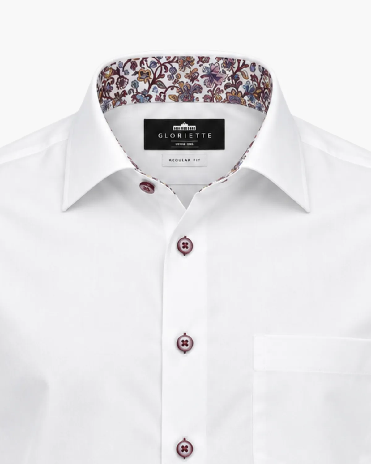 Gloriette Regular Fit Easy Care Hemd Blumenmuster bügelfrei