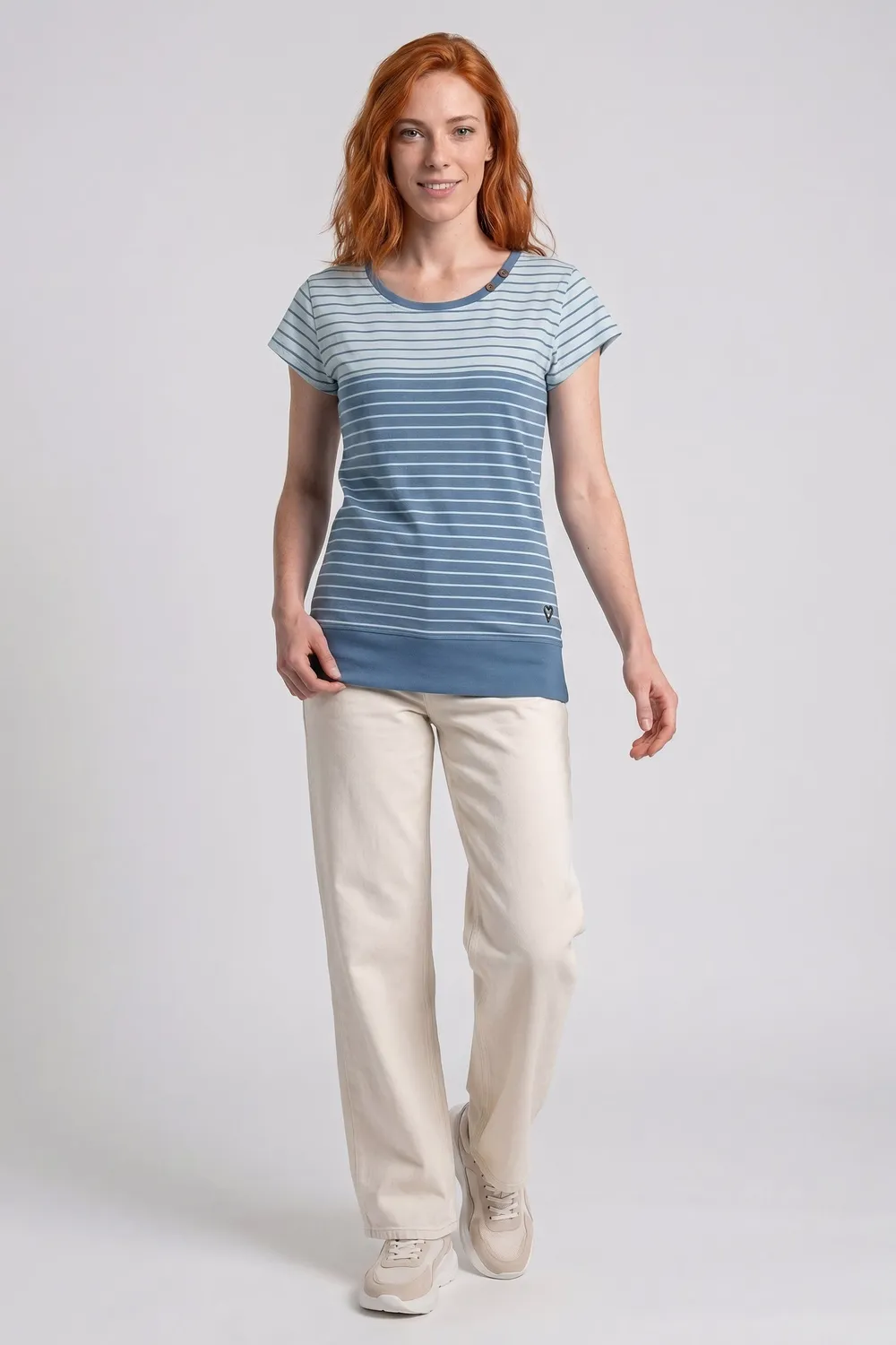 Alife & Kickin CosmaAK B T-Shirt Blau Damen