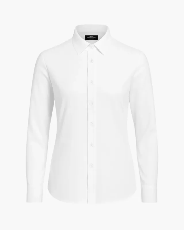 Gloriette Fein Oxford Weiß Bluse Baumwolle