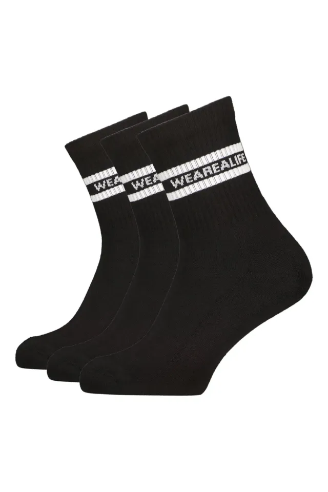 Alife & Kickin HenjaAK Crew Cush Socken 3er Pack Schwarz