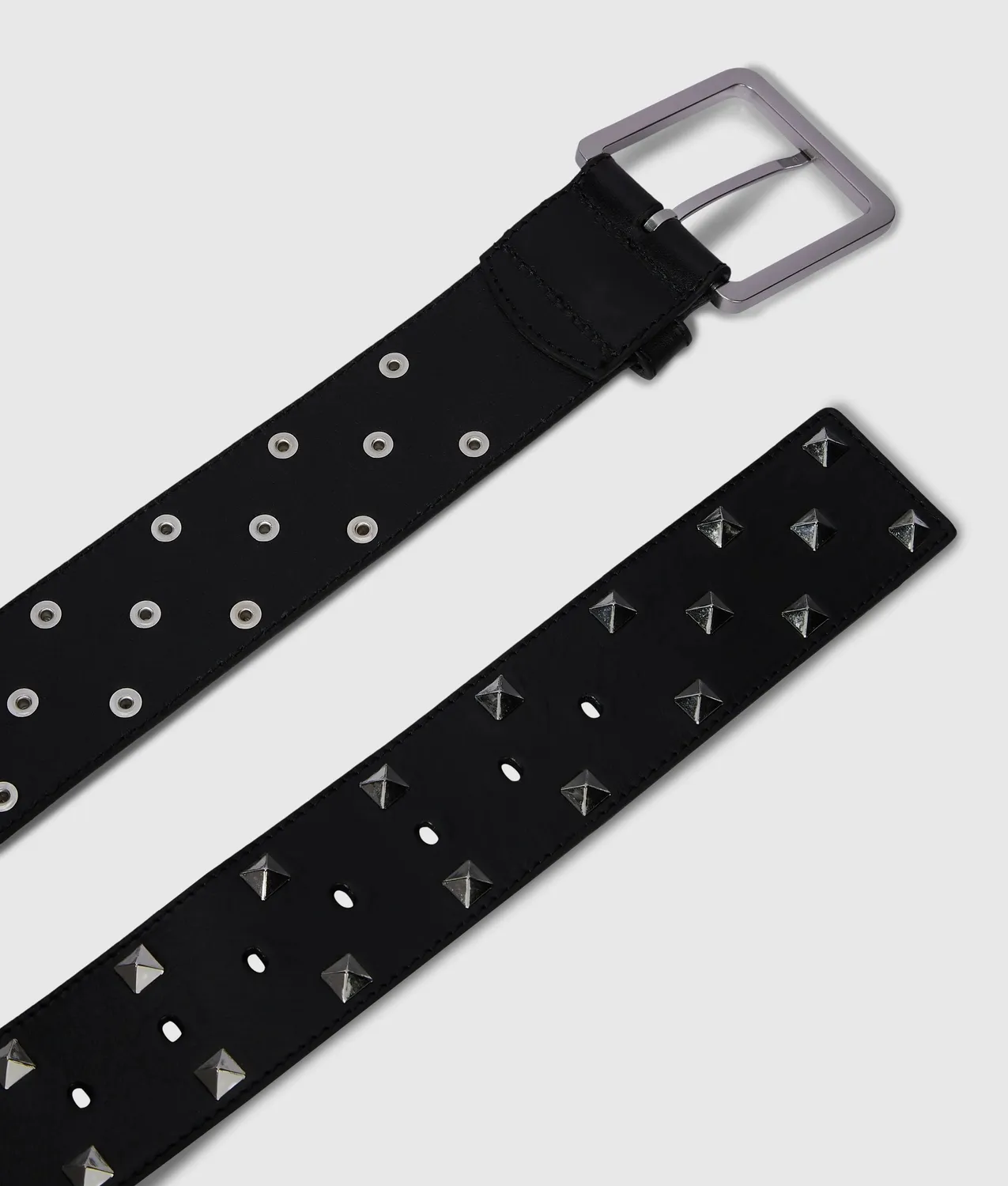 Karl Lagerfeld KL Jeans Gürtel Leder Nieten Weit