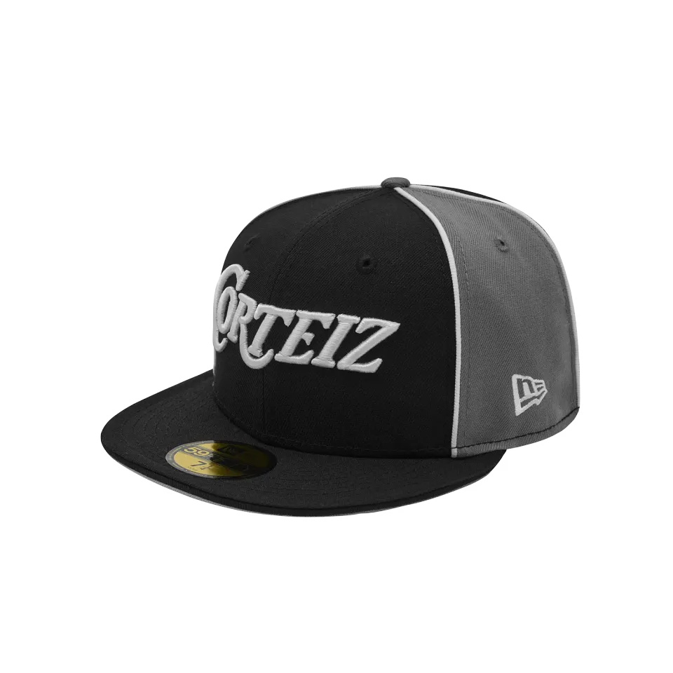 Corteiz Pirate Radio New Era Fitted Cap Schwarz Grau