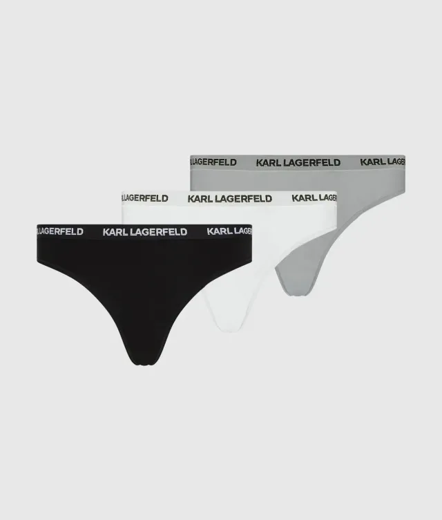 Karl Lagerfeld Logo Slip 3er-Pack Baumwolle Vollbedeckung