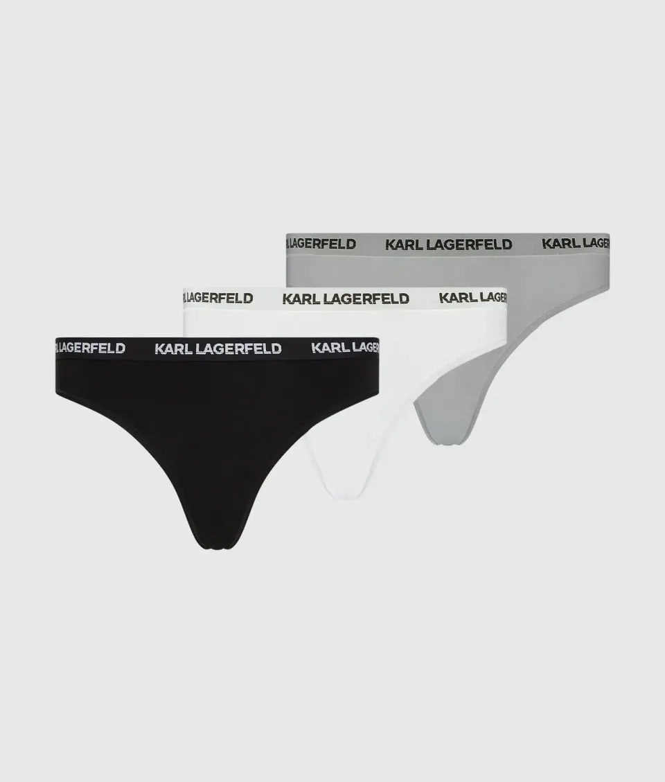 Karl Lagerfeld Logo Slip 3er-Pack Baumwolle Vollbedeckung