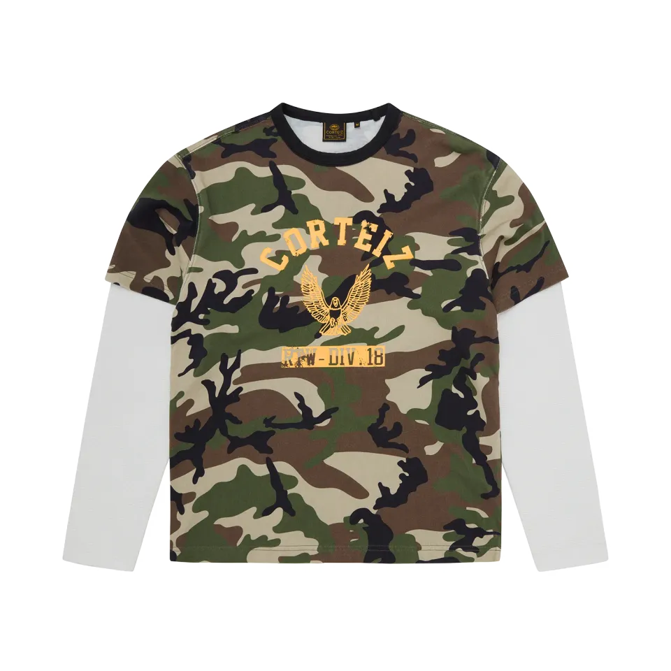 Corteiz Eagle Hybrid Thermal Longsleeve Woodland