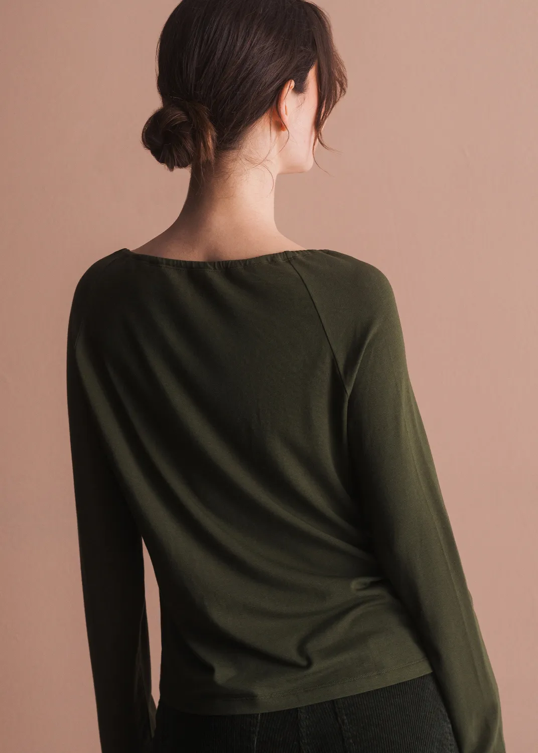 Senatex Longsleeve Bindeband Shirt Forest Viskose