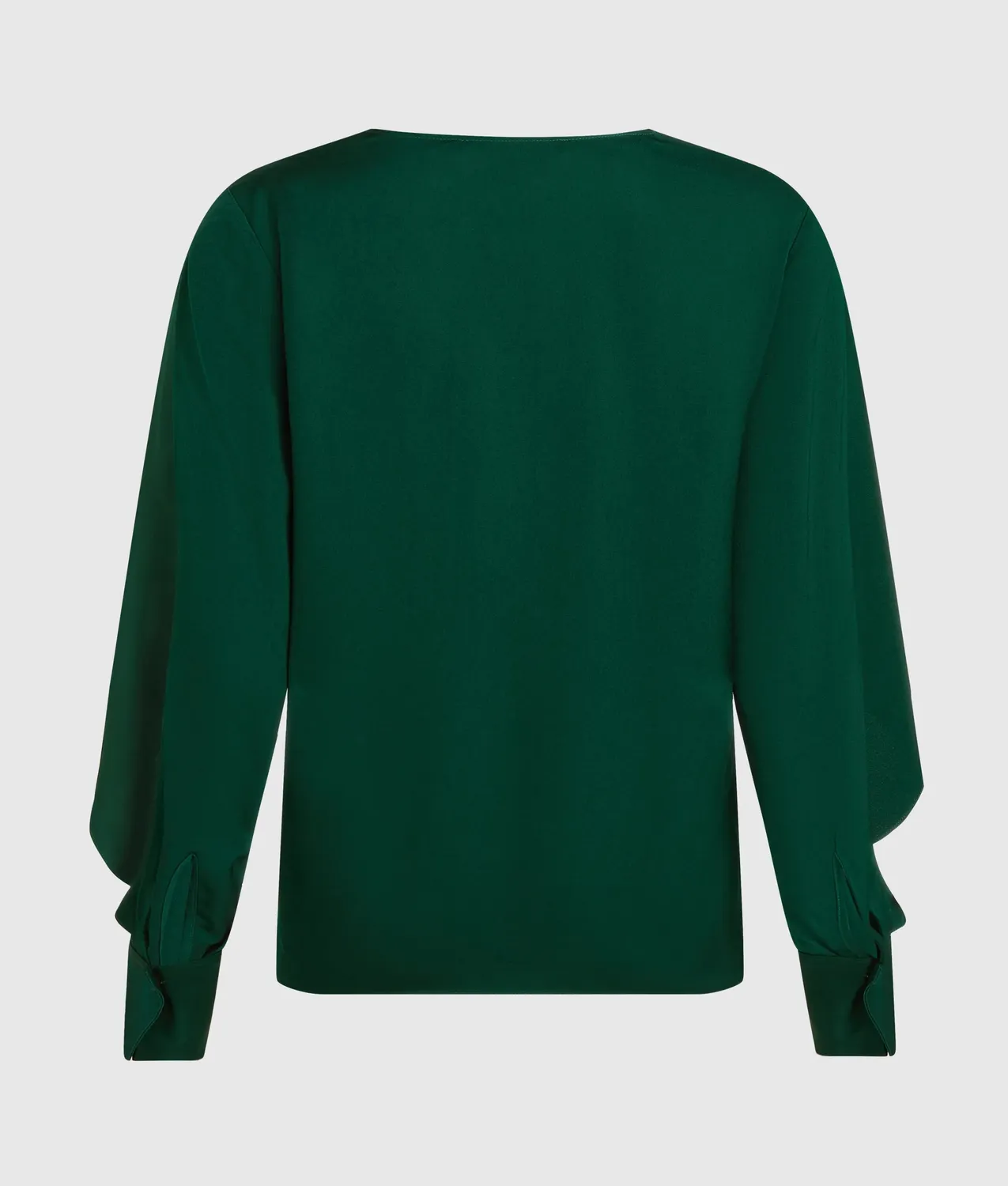 Karl Lagerfeld V-Neck Flounce Bluse Rüschen weiß