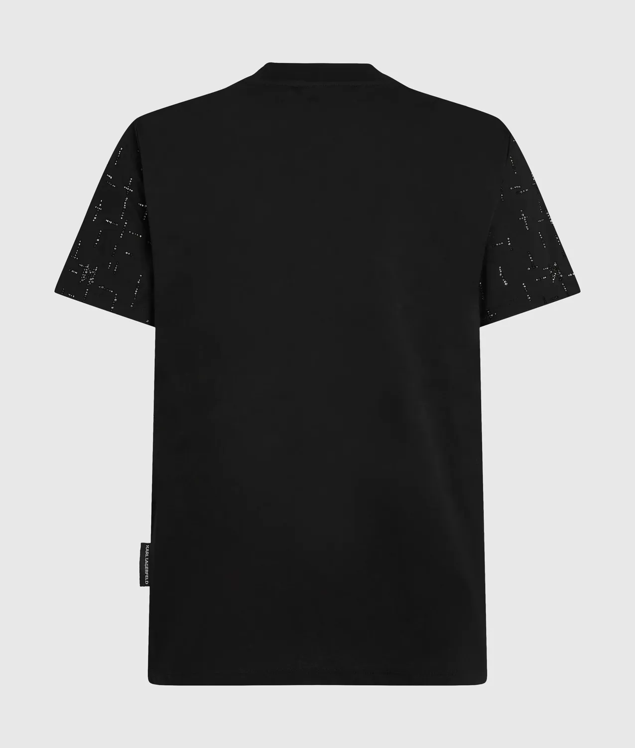 Karl Lagerfeld Monogram Rhinestone T-Shirt Baumwolle Strass
