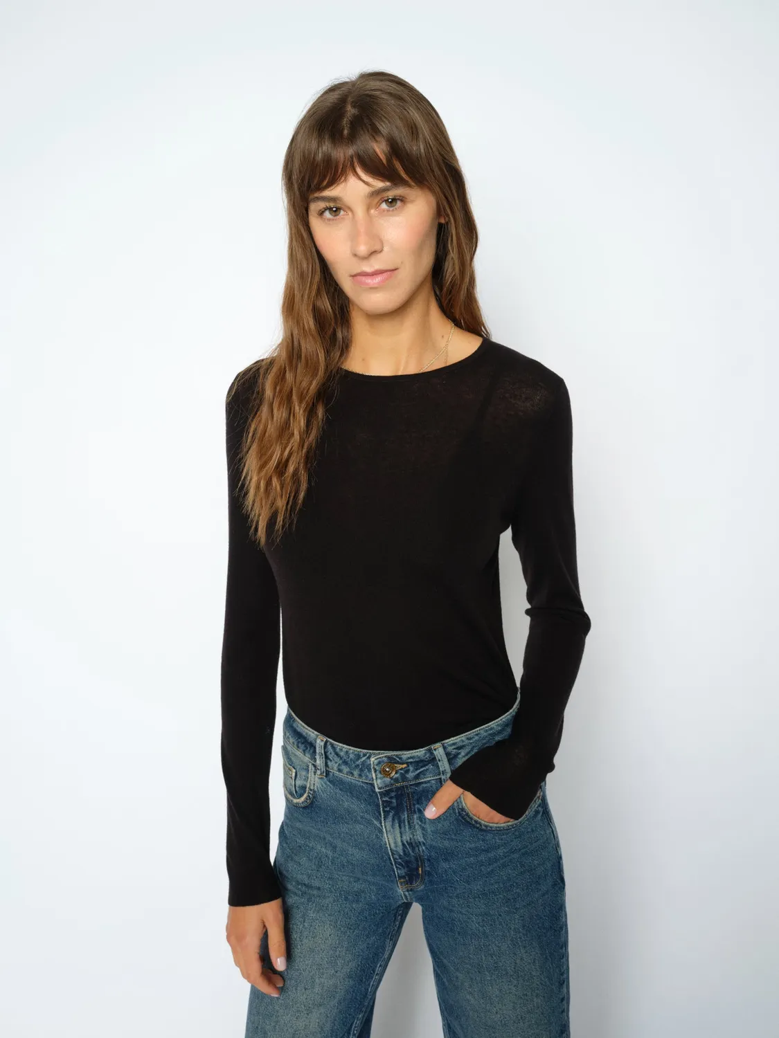 Mos Mosh MMBouch Pullover Ecru Slim Wolle