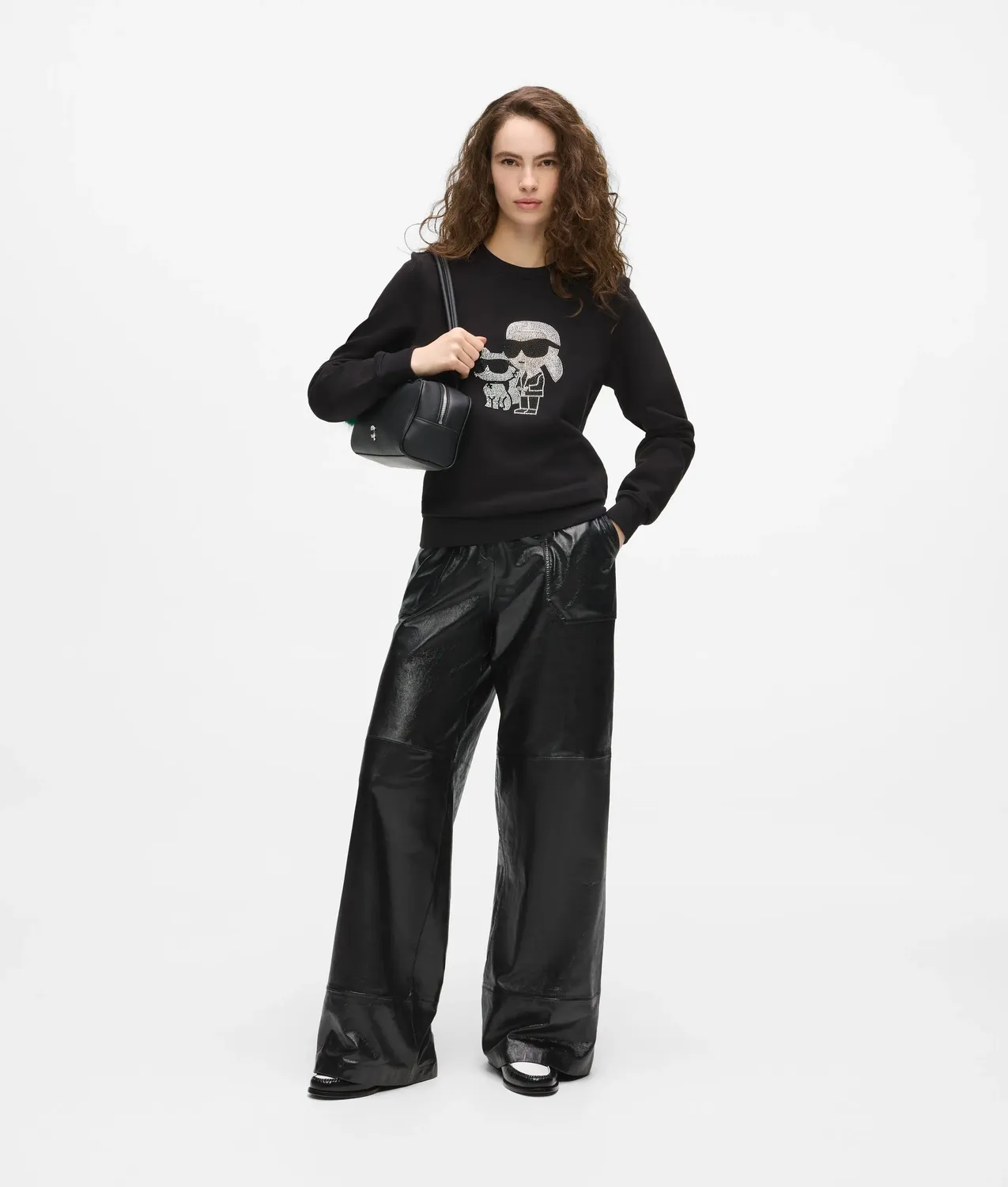 Karl Lagerfeld Ikon Rhinestone Sweatshirt Unisex Strass