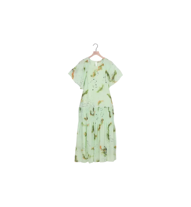 Mos Mosh ReLoved MMArjoo Blury Long Kleid Seacrest S Print