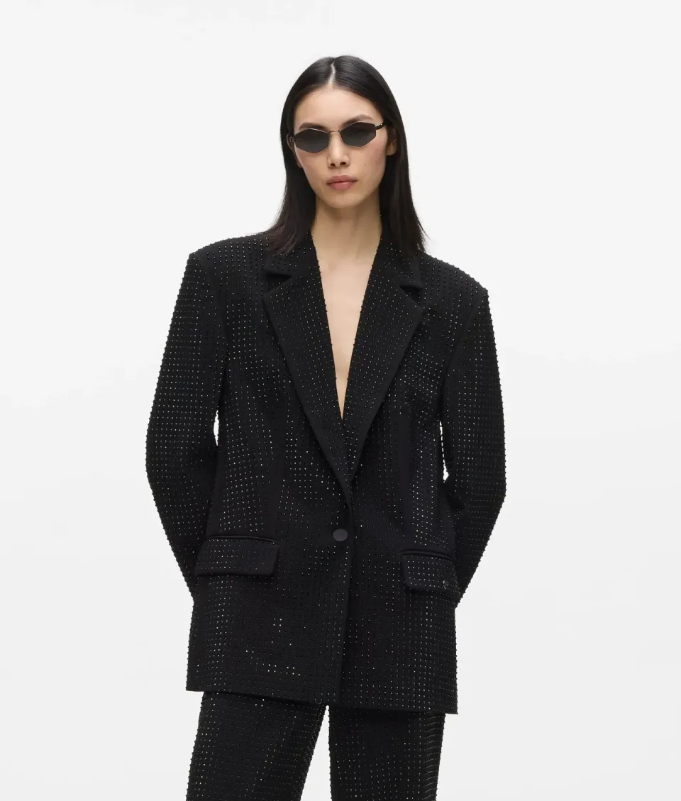 Karl Lagerfeld Rhinestone Blazer Damen 6 mit Strass