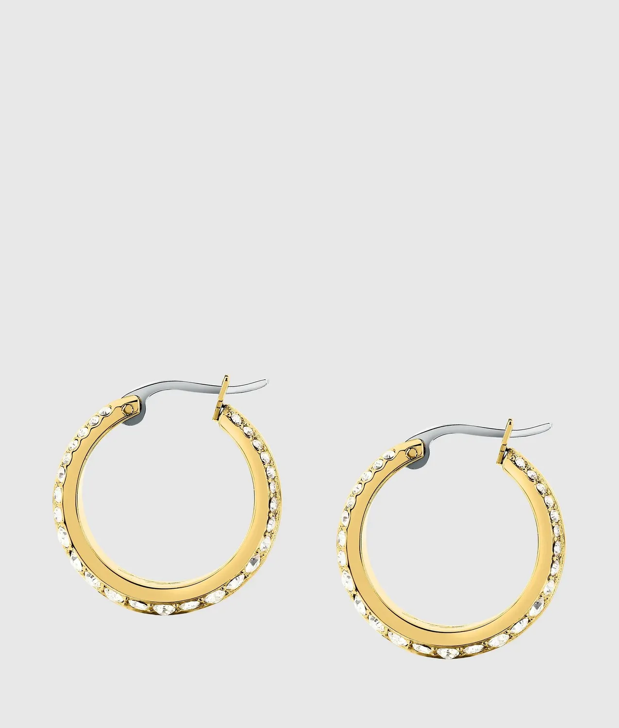 Karl Lagerfeld Gold Crystal Ohrringe Creolen gold Kristall