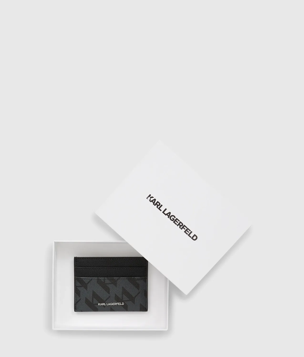 Karl Lagerfeld Ikon Kartenetui Leder One Size Monogramm