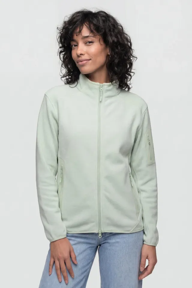 Alife & Kickin SagaAK F Fleece Sweatjacke Hellgrün Damen