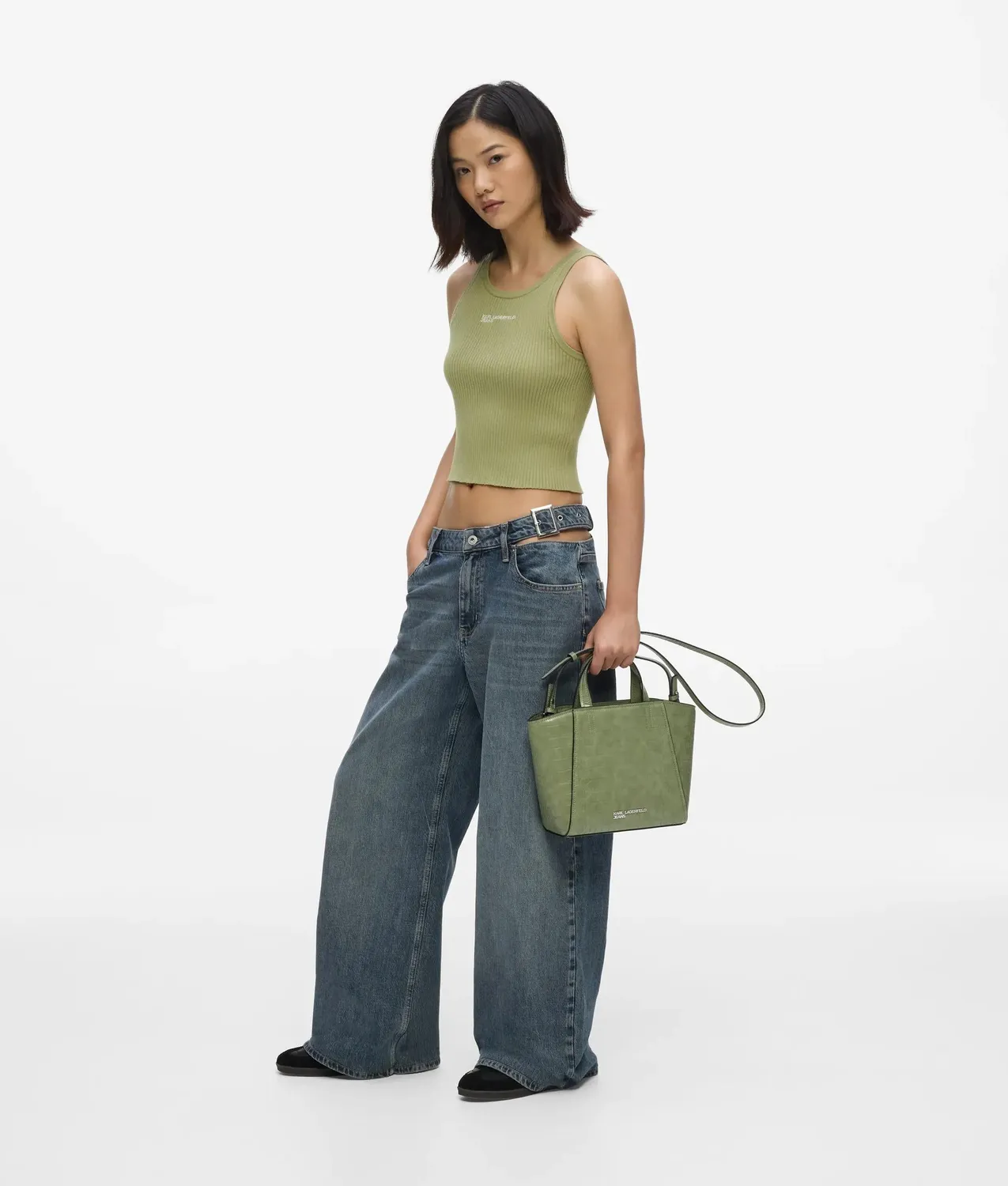 Karl Lagerfeld Jeans Knitted Tank Top Damen Rippstrick