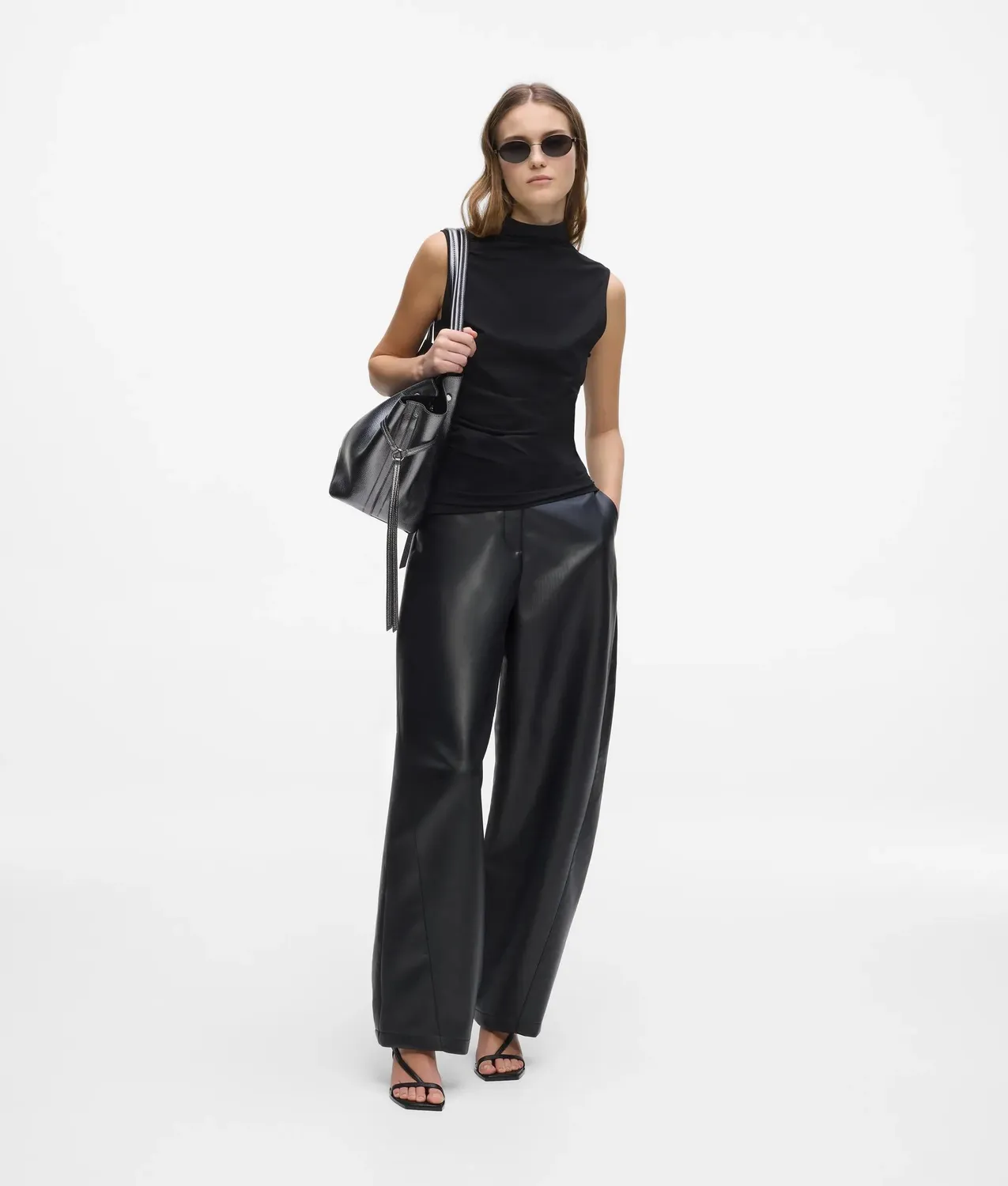 Karl Lagerfeld Mock-Neck Tank Top S Rüschen