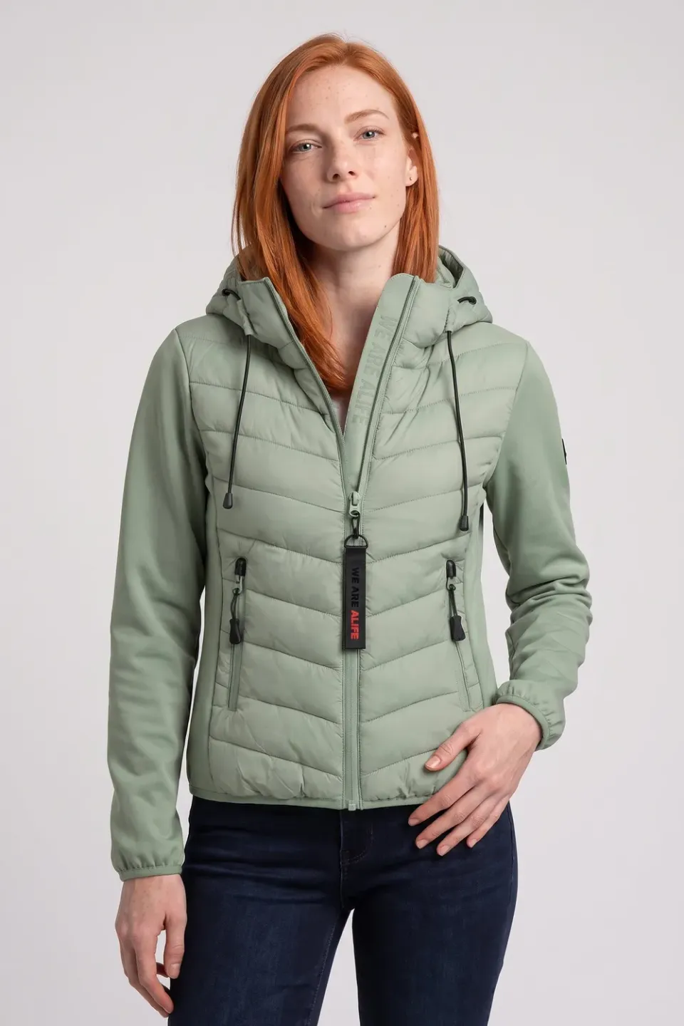 Alife & Kickin ZeliaAK A Hybrid Jacke Hellgrün kurz