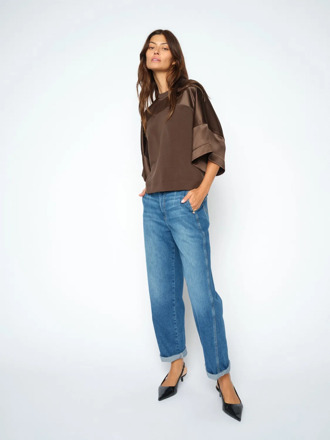Mos Mosh MMSandie Comfort Jeans Blau Barrel High Waist