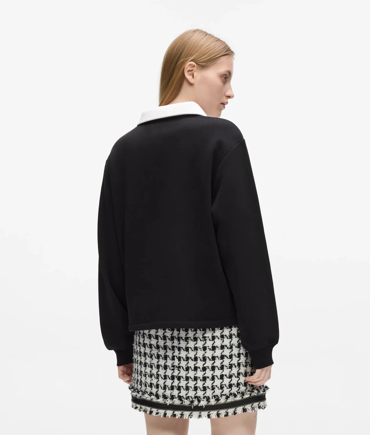 Karl Lagerfeld Signature Polo Sweatshirt Bio-Baumwolle