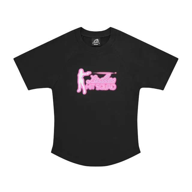 Corteiz Ladies Hit Squad Baby Tee Schwarz Baumwolle