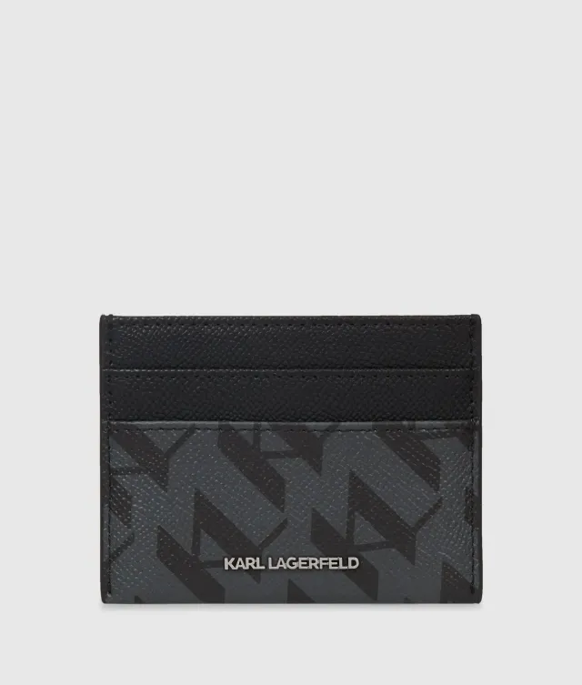 Karl Lagerfeld Ikon Kartenetui Leder One Size Monogramm