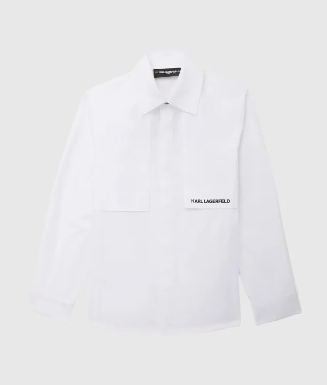 Karl Lagerfeld Boys Logo Hemd Langarm Kinder 3Y-16Y