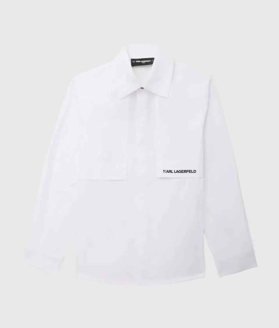 Karl Lagerfeld Boys Logo Hemd Langarm Kinder 3Y-16Y