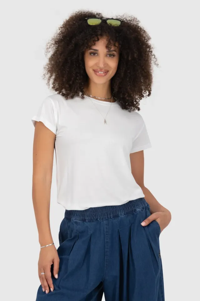 Alife & Kickin AriAK Shirt Weiß Viskose tailliert