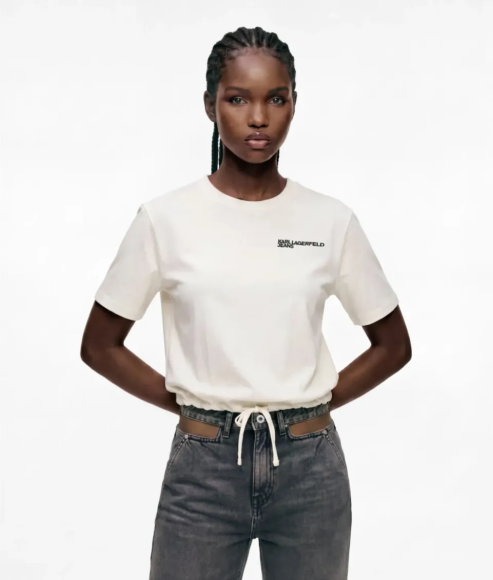 Karl Lagerfeld KL Jeans Tied-hem T-Shirt Baumwolle XS-XL