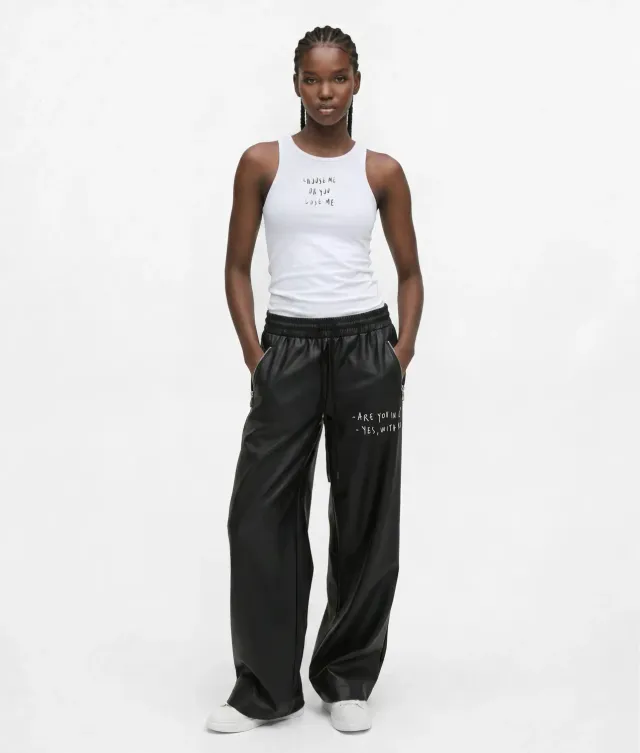 Karl Lagerfeld KLJ x Pietro Terzini Hose Kunstleder