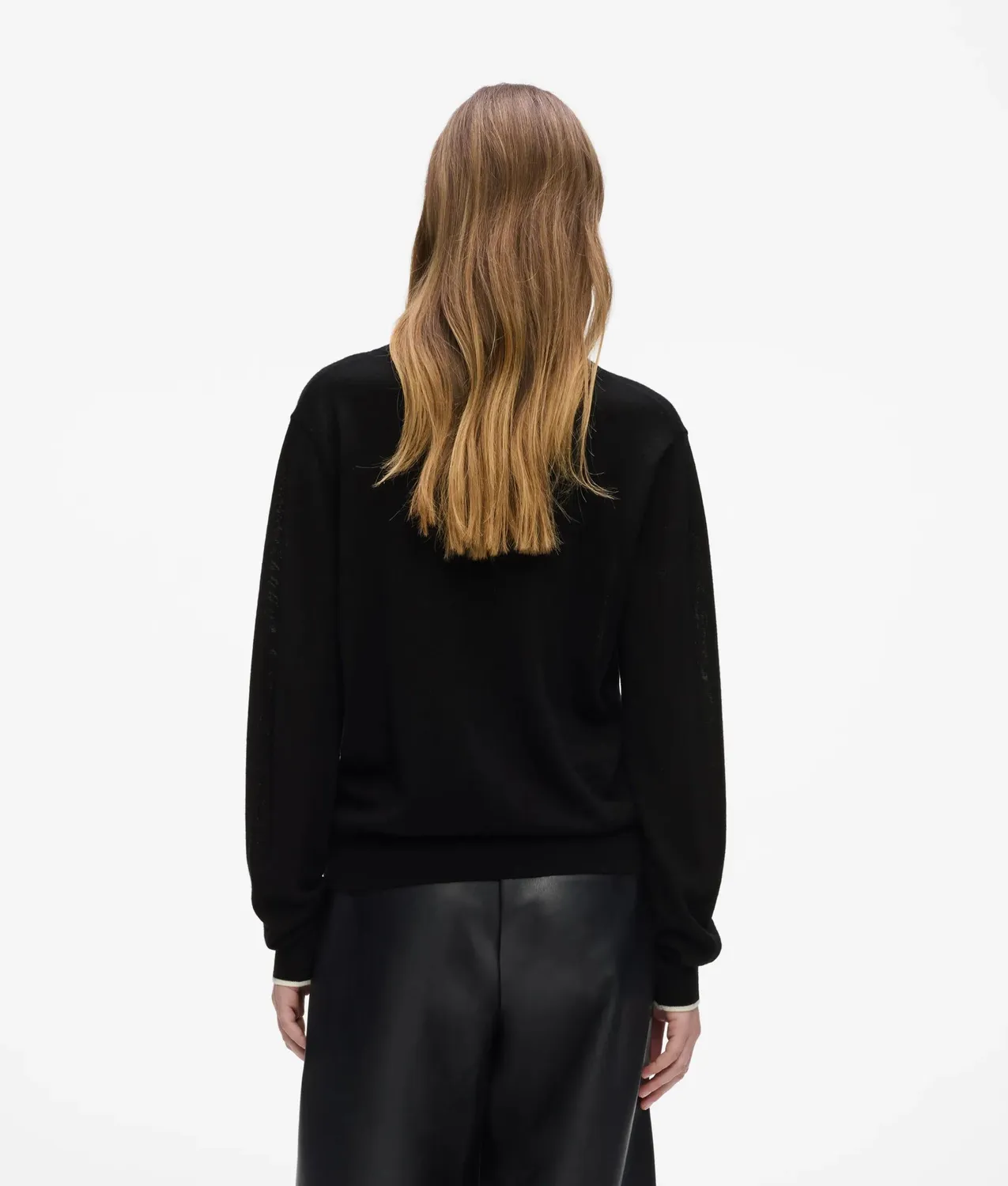 Karl Lagerfeld Merino Cardigan V-Ausschnitt Wolle