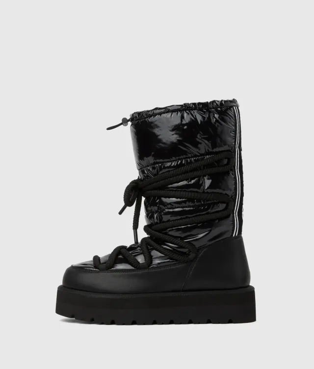 Karl Lagerfeld Skylar High Boots gepolstert Lack