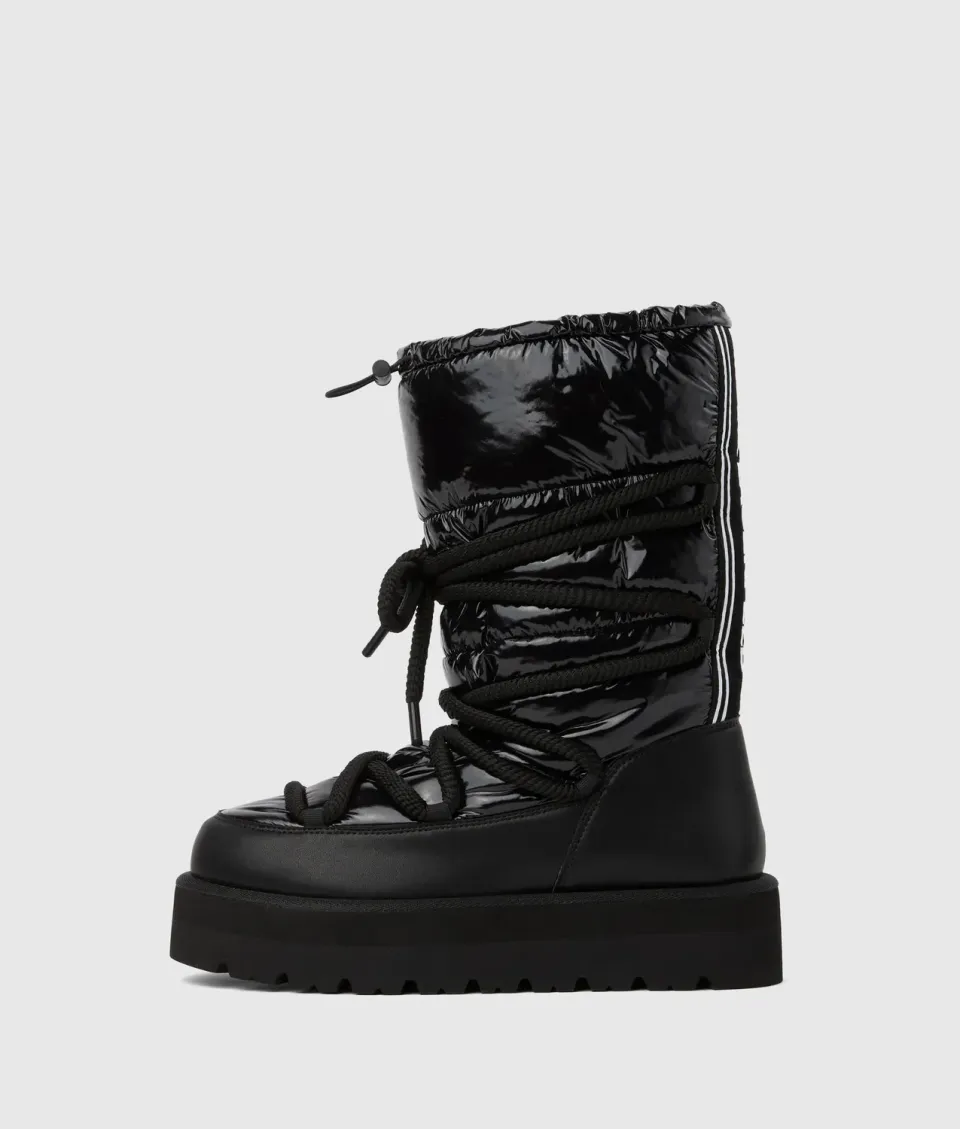 Karl Lagerfeld Skylar High Boots gepolstert Lack