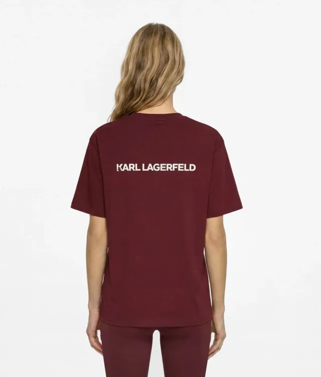 Karl Lagerfeld Logo T-Shirt Athleisure Boxy Weiß