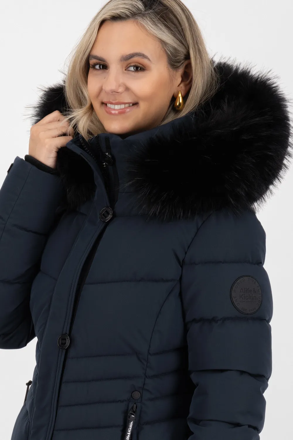 Alife & Kickin AmaliaAK A Steppmantel Dunkelblau Damen
