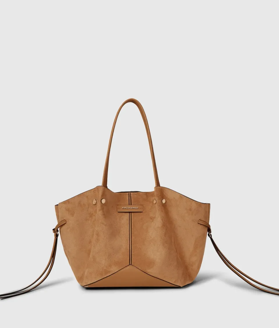 Karl Lagerfeld K/Pierced Large Tote Bag Wildleder-Optik