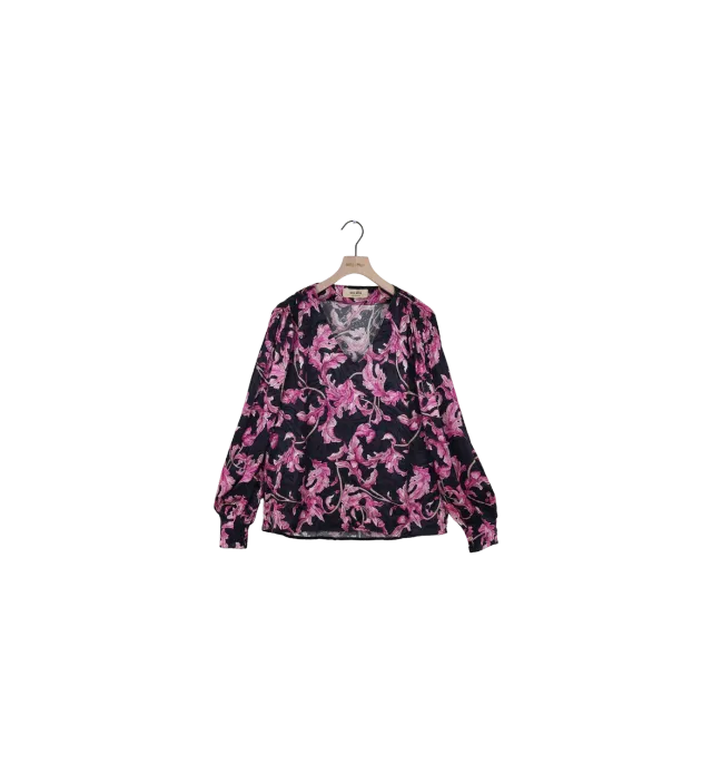 Mos Mosh ReLoved MMPeytin Crawl Bluse Schwarz S floral