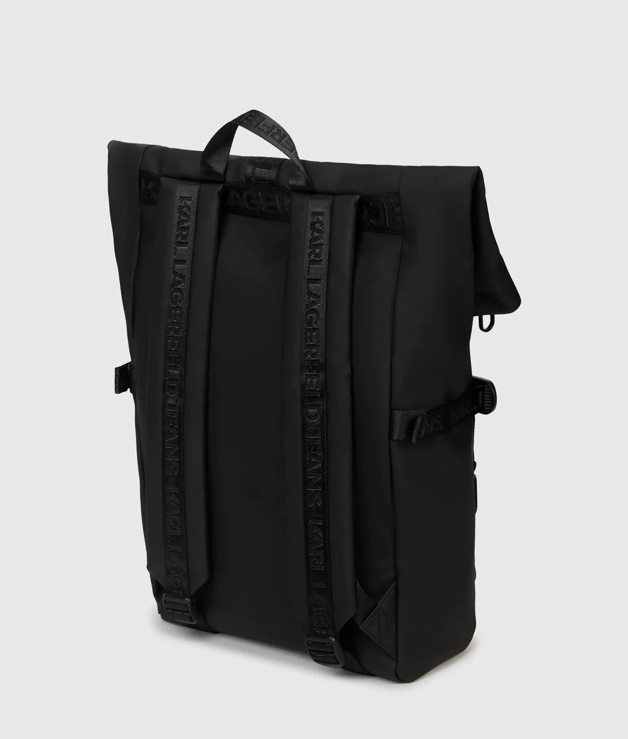 Karl Lagerfeld Coated Karl Quote Rucksack Rolltop schwarz