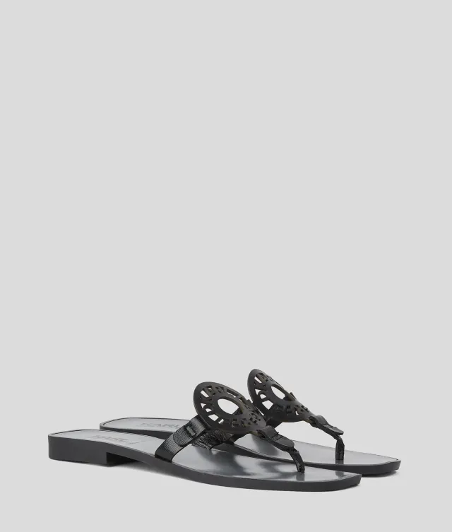 Karl Lagerfeld Ring Logo Sandalen Damen 4-10 Leder