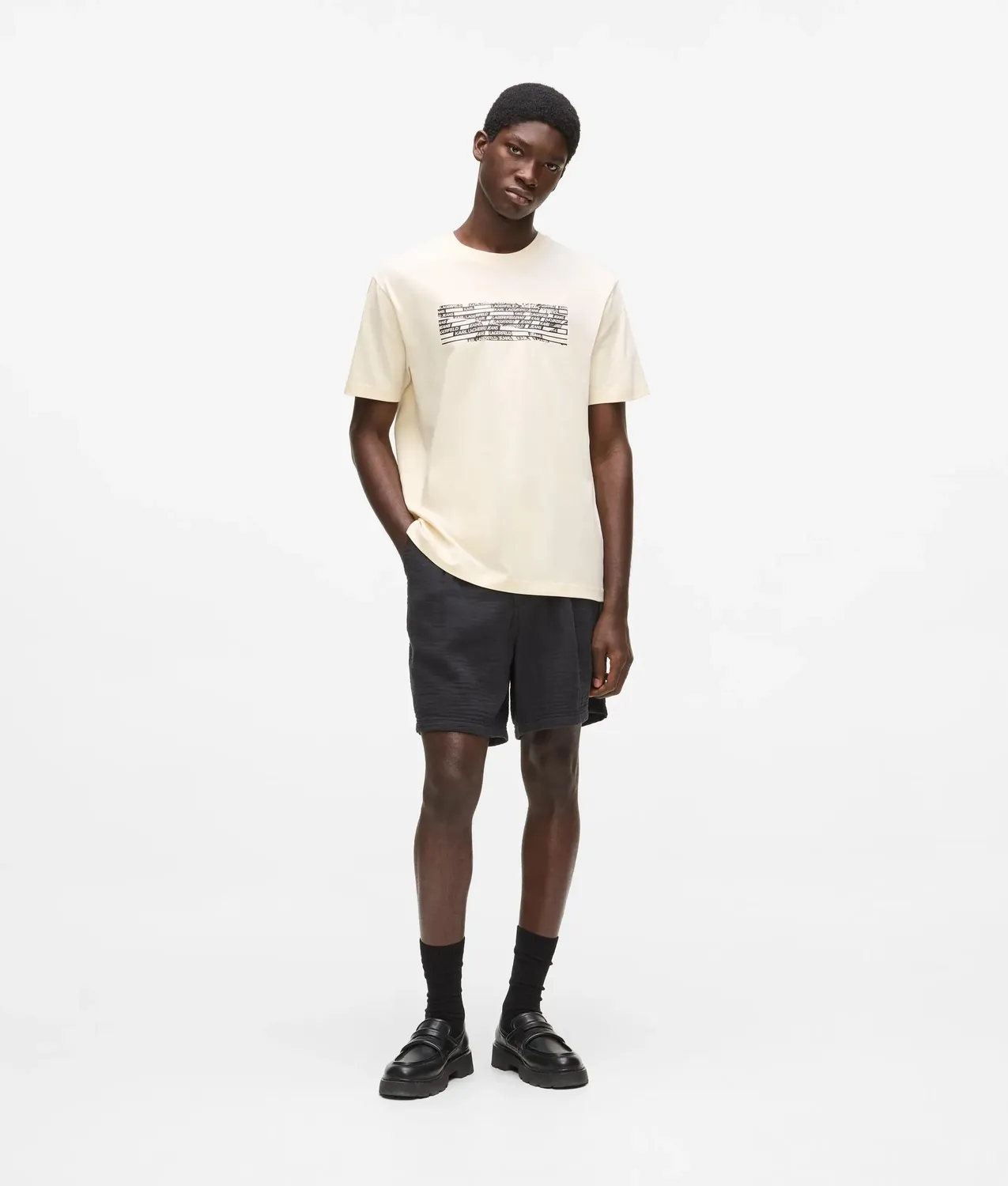 Karl Lagerfeld KL Jeans Stripe Logo T-Shirt Bio