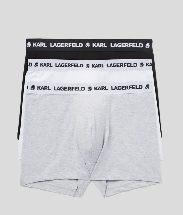 Karl Lagerfeld Logo Trunks Boxershorts 3-Pack schwarz