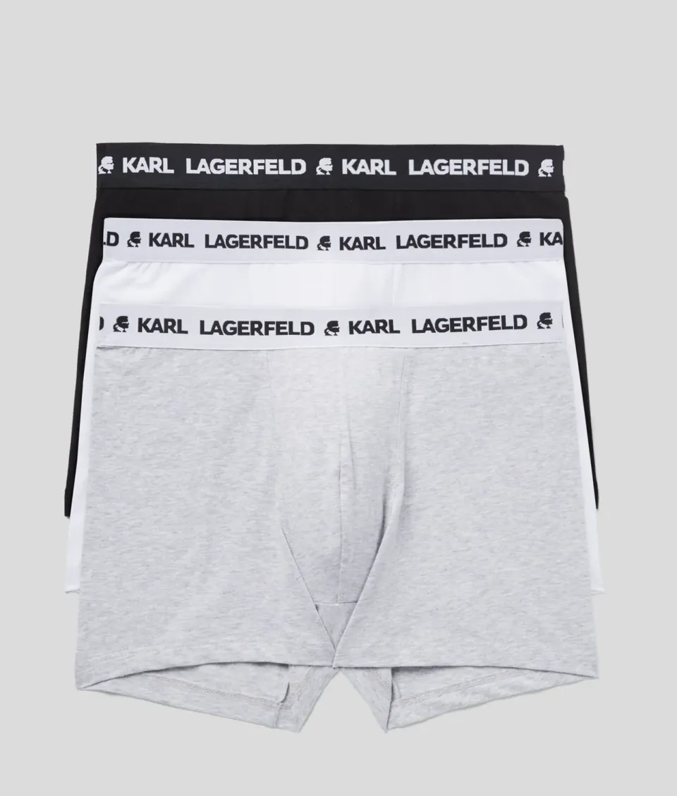Karl Lagerfeld Logo Trunks Boxershorts 3-Pack schwarz