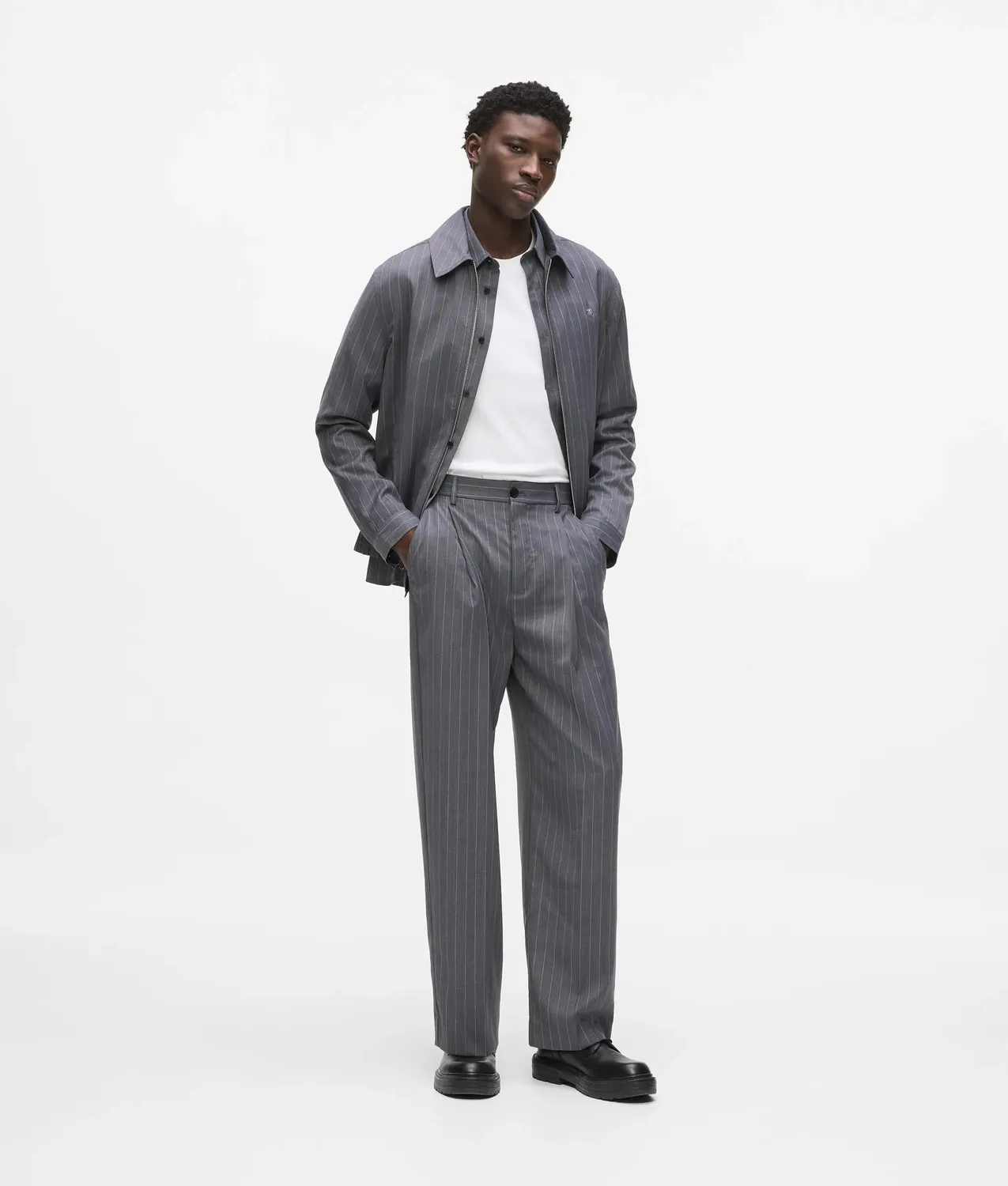 Karl Lagerfeld Pinstripe Hose Nadelstreifen gerader Schnitt