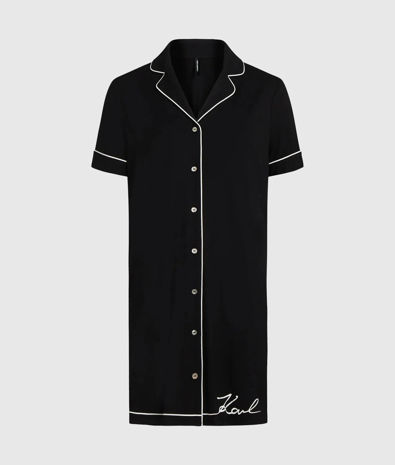 Karl Lagerfeld Signature Pyjama-Hemdkleid Knopfleiste