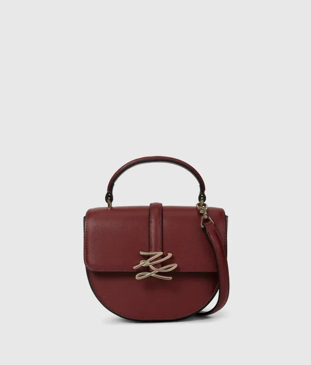 Karl Lagerfeld K/Autograph Top Handle Bag Leder Schwarz