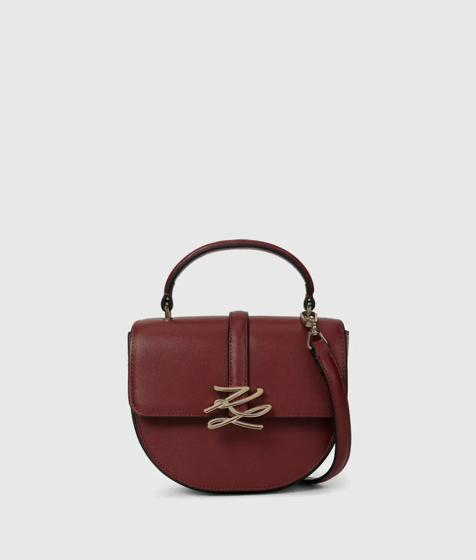 Karl Lagerfeld K/Autograph Top Handle Bag Leder Schwarz