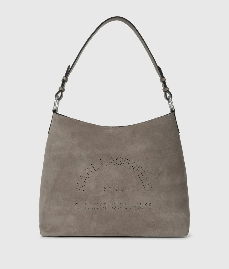 Karl Lagerfeld K/Daily Suede Hobo Bag Wildleder Braun